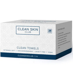 Clean Skin Club Clean Towels Front for esthetician, clean face, face serum, makeup 