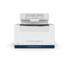 Clean Skin Club Clean Towels Open Box for esthetician, clean face, face serum, makeup 