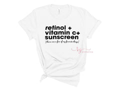 Retinol Vitamin C and Sunscreen Shirt